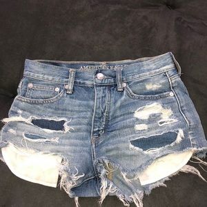 vintage hi- rise festival american eagle shorts